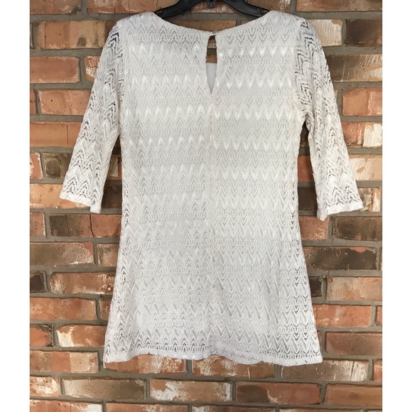 Caramela Women’s Lace 3/4 Sleeve Mini Dress Small - Picture 2 of 4